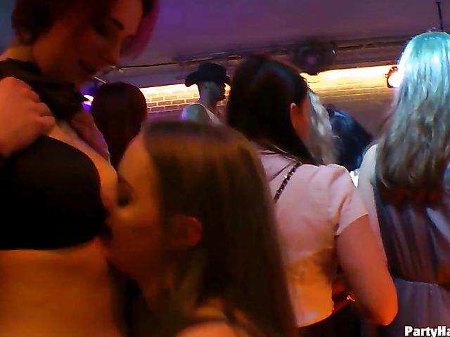 Drunk girls going wild in the nightclub