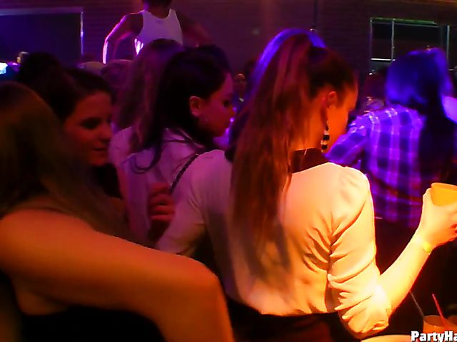 Drunk girls going wild in the nightclub