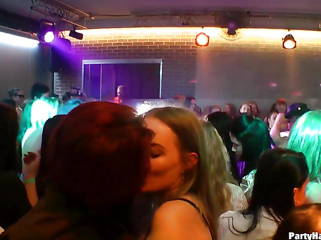 Drunk girls going wild in the nightclub