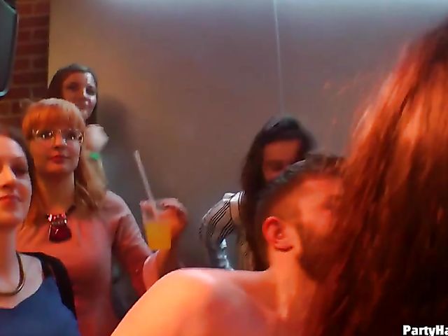 Drunk girls going wild in the nightclub