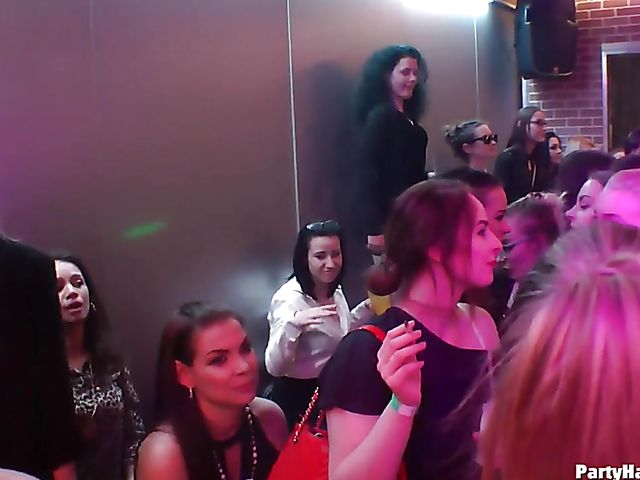 Drunk girls going wild in the nightclub