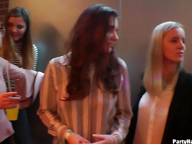 Drunk girls going wild in the nightclub