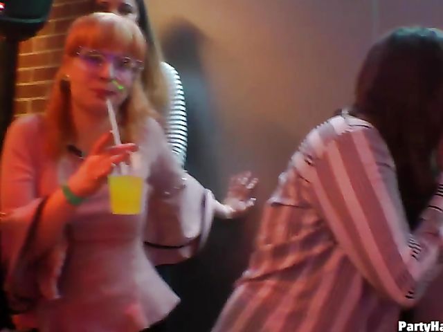 Drunk girls going wild in the nightclub