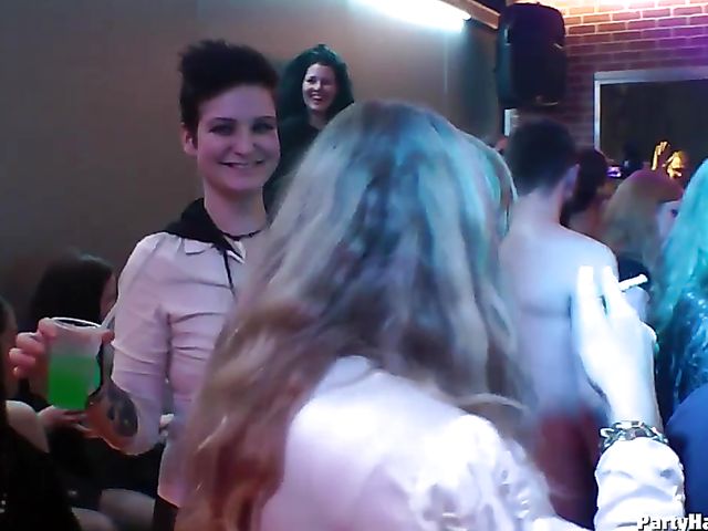 Drunk girls going wild in the nightclub