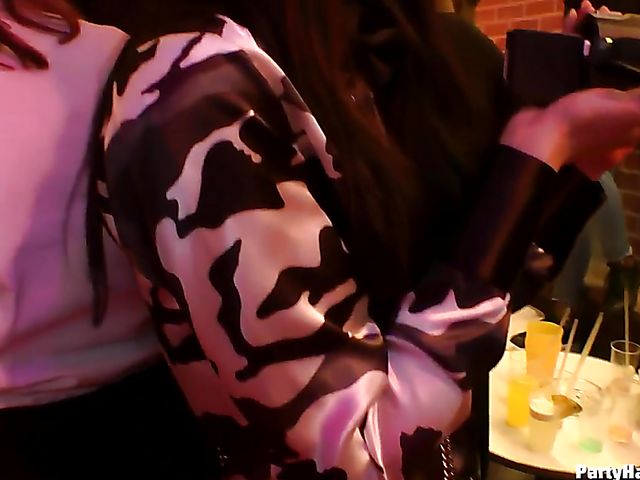 Drunk girls going wild in the nightclub