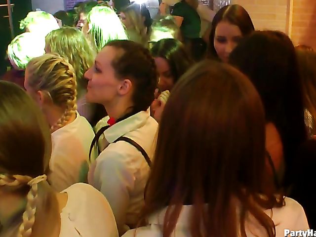 Drunk girls going wild in the nightclub