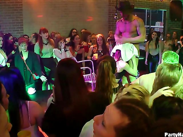 Drunk girls going wild in the nightclub