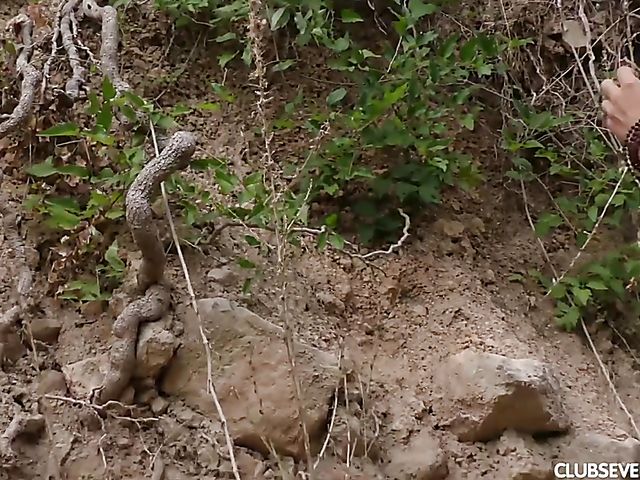 Hairy teen Ole Nina gets boned in the mountains