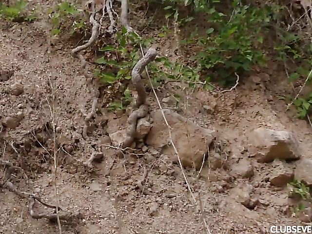 Hairy teen Ole Nina gets boned in the mountains