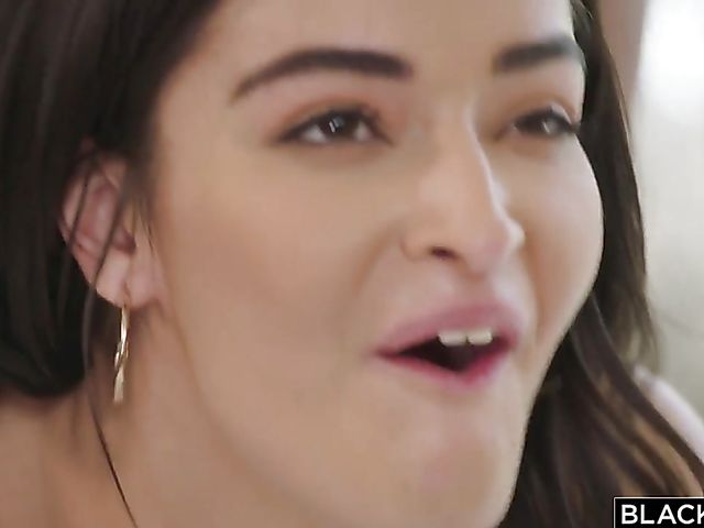 Huge black pole in slim teen Emily Willis