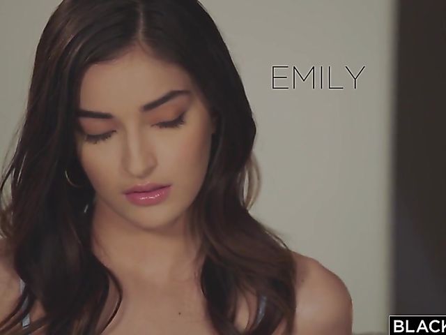 Huge black pole in slim teen Emily Willis