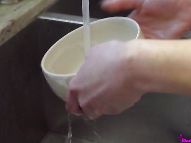 Daddy's girl Haley Reed gets analyzed in the kitchen