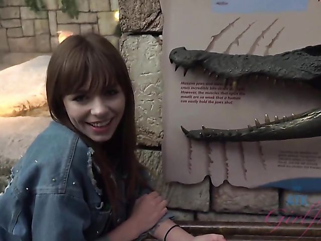 Alex Blake shows her pretty psst to her lucky BF