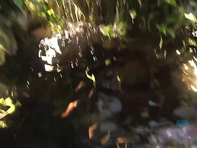 Alex Blake shows her pretty psst to her lucky BF