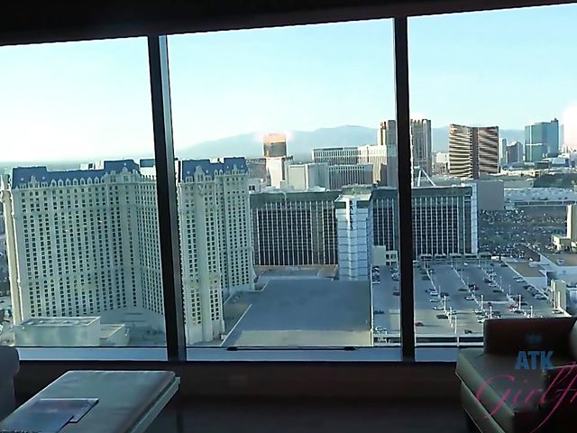 Alex Blake shows her pretty psst to her lucky BF