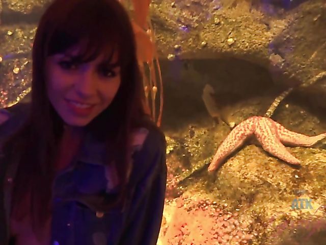 Alex Blake shows her pretty psst to her lucky BF