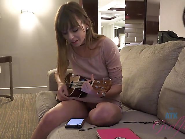 Alex Blake shows her pretty psst to her lucky BF