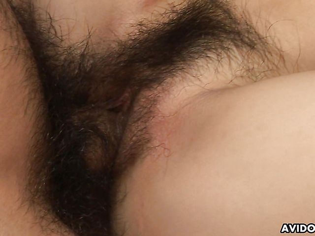 Hairy threesome with Japanese sweetie Ran Monbu 