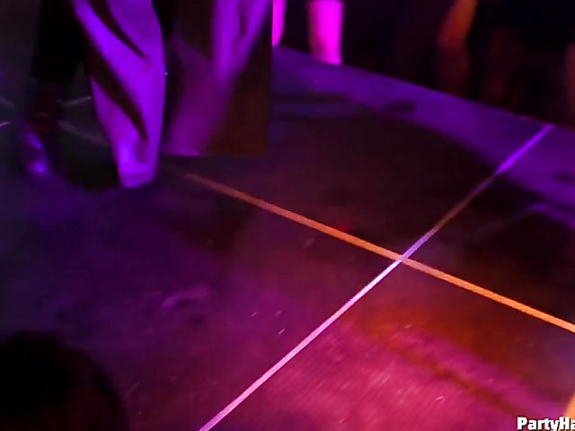 Wild party girls doing dirty things in the nightclub