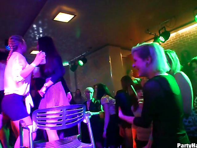 One more sex party in the club with horny women out of control