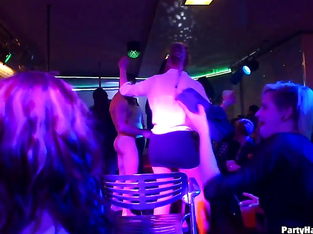 One more sex party in the club with horny women out of control