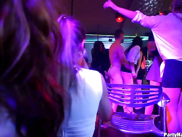 One more sex party in the club with horny women out of control