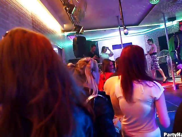One more sex party in the club with horny women out of control