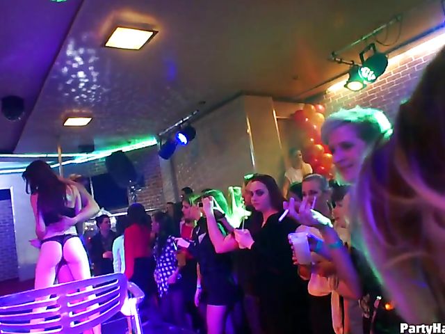 One more sex party in the club with horny women out of control