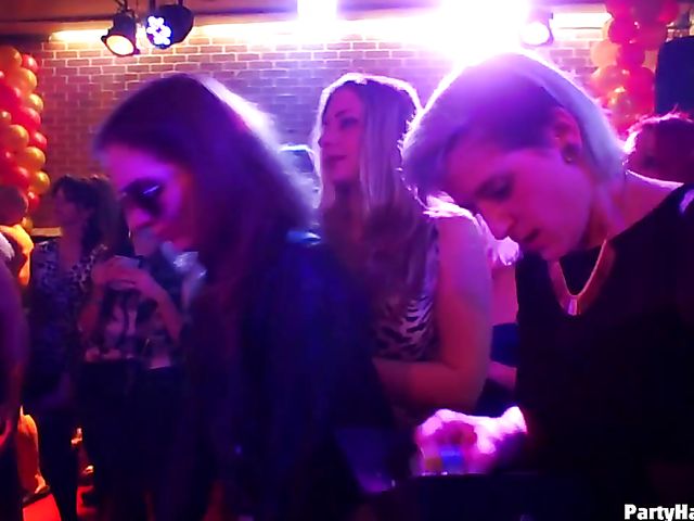 One more sex party in the club with horny women out of control