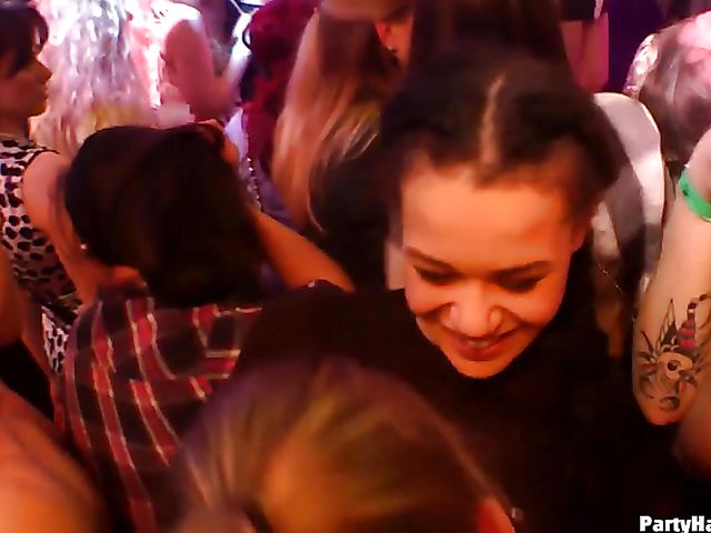 Cock sucking orgy in the nightclub