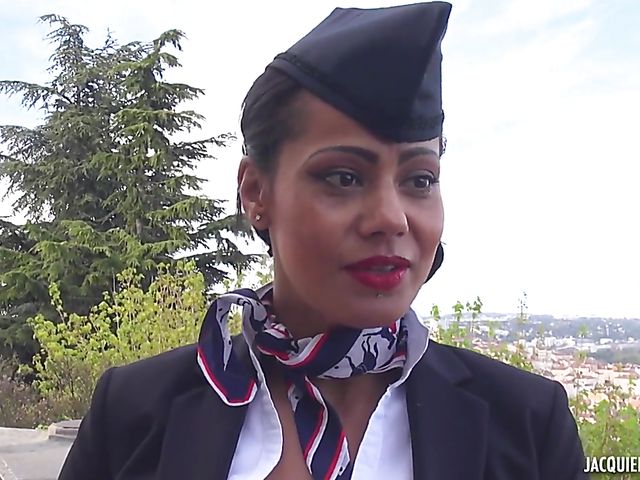 41-year-old French stewardess Clelie gets ass fucked