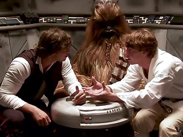 Vivid Parody - 2 Storm Troopers enjoy some Wookie dick