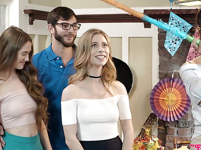 Threesome with step sister Anya Olsen and her friend Samantha Hayes