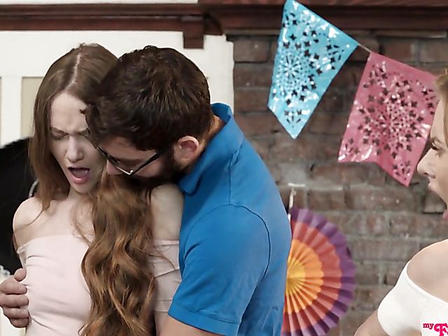 Threesome with step sister Anya Olsen and her friend Samantha Hayes