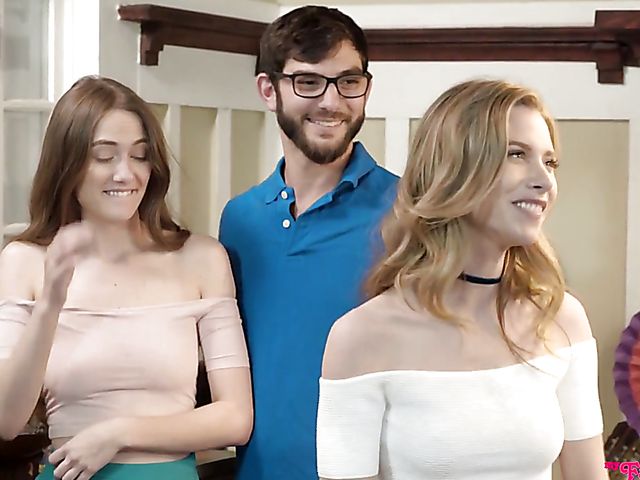 Threesome with step sister Anya Olsen and her friend Samantha Hayes