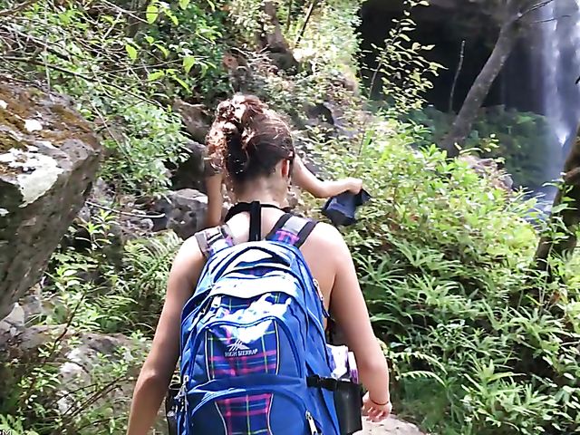 Sexy hiking with cute young girls Gina Valentina and Lily Adams
