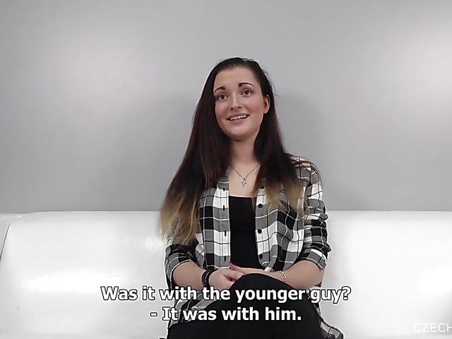Casting blowjob with barely legal Czech Petra 
