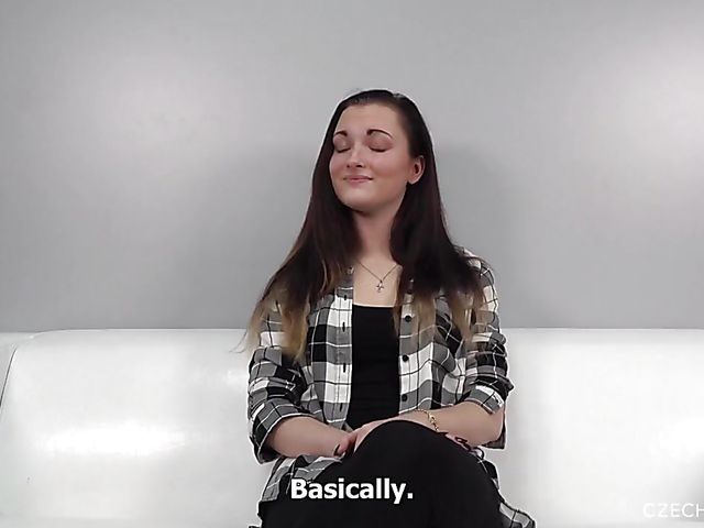 Casting blowjob with barely legal Czech Petra 