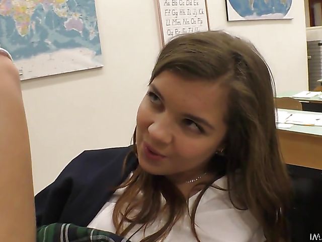 Young schoolgirl Renata Fox gets railed by her teacher
