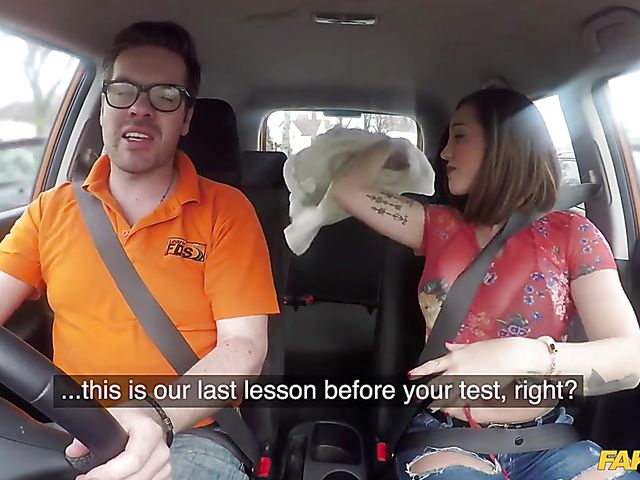 Busty slut Betty Foxxx gets nailed by a driving instructor
