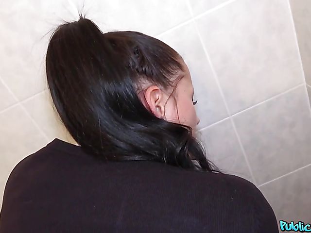 Busty slut Jolee Love fucks for cash in the bathroom