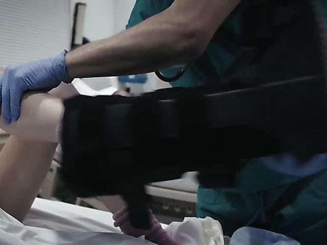 Injured teen blonde Arya Fae gets fucked by the doctor