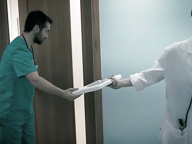 Injured teen blonde Arya Fae gets fucked by the doctor