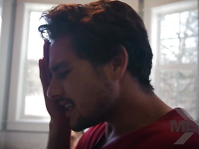 Busty MILF  Cherie Deville has sex with her stepson in the bathroom