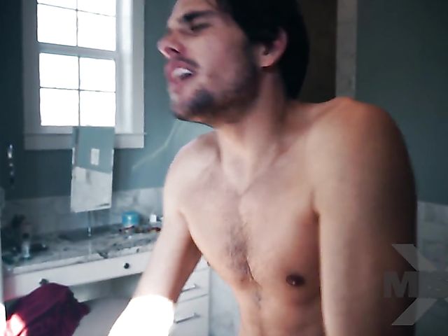 Busty MILF  Cherie Deville has sex with her stepson in the bathroom