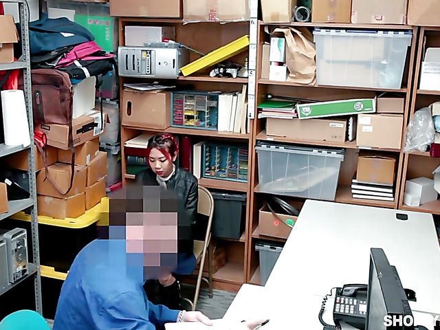 Horny asian girl Christy Love sucks & fucks in front of Kimberly Chi