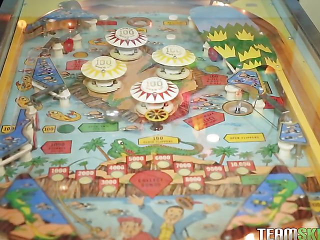 Teen redhead Scarlett Mae plays pinball and gets fucked