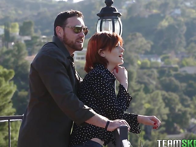 Sneaky sex with ginger teen Ava Little