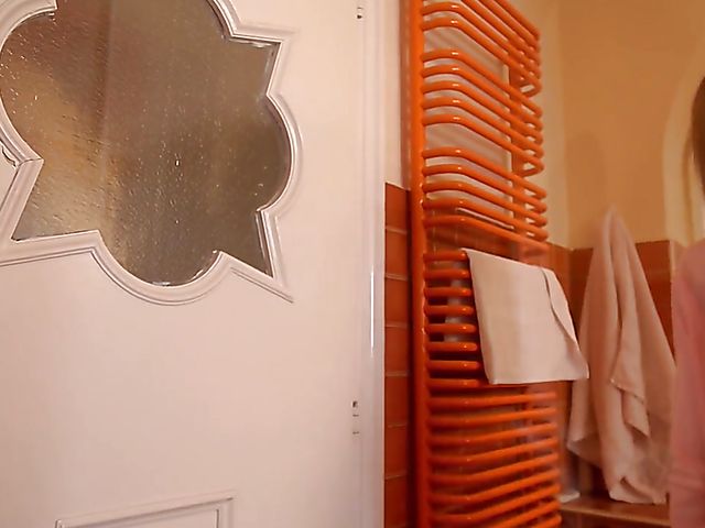 Double blowjob in the kitchen with Timea Bela