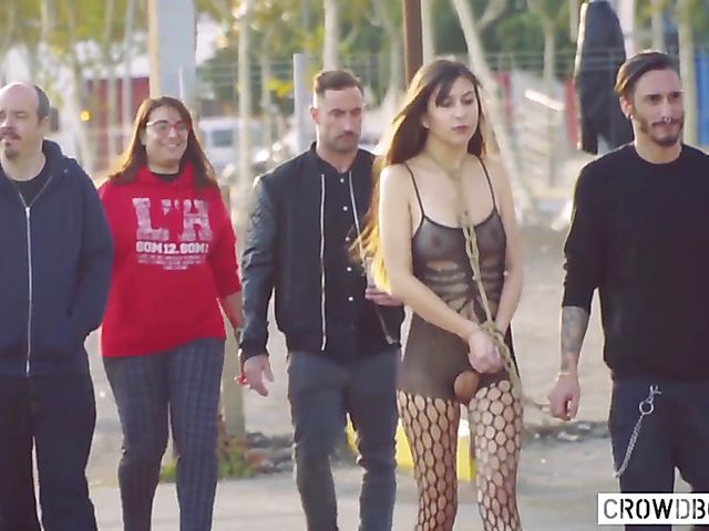 Public BDSM session with Turkish girl Anya Krey